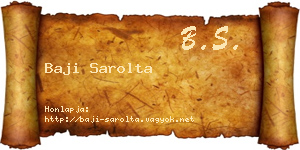 Baji Sarolta névjegykártya