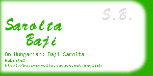 sarolta baji business card